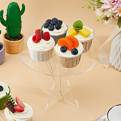 Acrylic Round Dessert Display Easels&nbsp;ODIS-WH0079-009