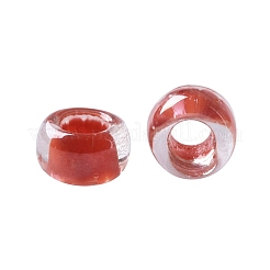 TOHOラウンドシードビーズ  日本製シードビーズ  （341)つの内側のカラークリスタル/トマトの裏地  15/0  1.5mm  穴：0.7mm  約3000PCS /ボトル  10 G /ボトル&nbsp;SEED-JPTR15-0341
