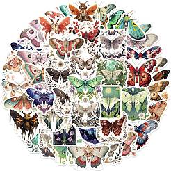 50Pcs Moth PVC Self Adhesive Cartoon Stickers&nbsp;STIC-B001-19