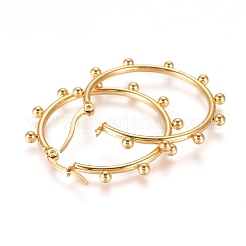 304 Stainless Steel Hoop Earrings&nbsp;EJEW-E258-01G