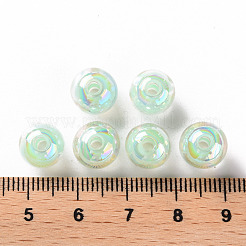 透明なアクリルビーズ  二層ビーズ  ABカラー  ラウンド  アクアマリン  9.5x9mm  穴：2mm  約960個/500g&nbsp;TACR-S152-15B-SS2111