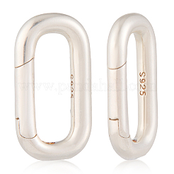 2Pcs 925 Sterling Silver Spring Gate Rings&nbsp;STER-CN0001-44