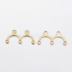 イオンプレーティング（IP）304ステンレスシャンデリア部品  ゴールドカラー  8.5x17x0.5mm  穴：1mm&nbsp;STAS-F136-06G