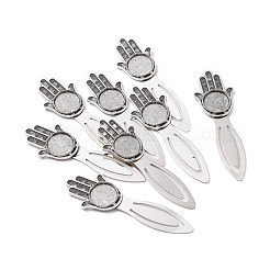 Tibetan Style Hamsa Hand/Hand of Fatima/Hand of Miriam Bookmark Cabochon Settings&nbsp;TIBE-S155-AS-NR