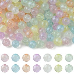 透明なアクリルビーズ  パールカラーの  ラウンド  ミックスカラー  7.5mm  穴：1.8mm  約115個/セット&nbsp;OACR-CJC0014-01