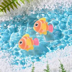 樹脂ビーズ  穴なし/ドリルなし  紫外線樹脂充填アクセサリー  魚  きいろ  24x22mm&nbsp;CRES-TAC0002-01
