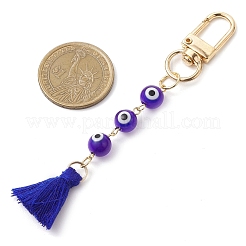 Evil Eye Lampwork Pendant Decorations&nbsp;HJEW-JM02359-01