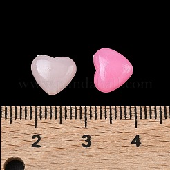 プラスチックビーズ  模造ゼリー  ハート  ミックスカラー  7.5x9x4.5mm  穴：1.4mm  約2631個/500g&nbsp;KY-F023-08A
