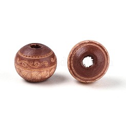 Painted Natural Wood Beads&nbsp;WOOD-N006-02A-02