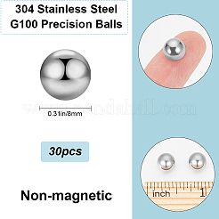 30Pcs 304 Stainless Steel Ball&nbsp;STAS-BBC0005-64B
