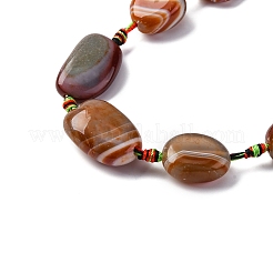 Natural Striped Agate/Banded Agate Beads Strands&nbsp;G-S381-01B