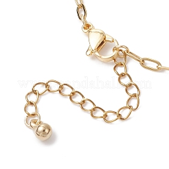 2.5mm 304ステンレススチールペーパークリップチェーンネックレス  変色しない  ゴールドカラー  15.75インチ（40cm）&nbsp;NJEW-JN05502