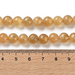 天然黄色ガーネットビーズ連売り  ラウンド  8mm  穴：2mm  約52個/連  15.75''（40センチメートル）&nbsp;G-Z129-C01-8mm-02