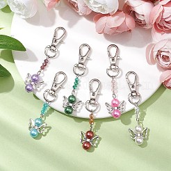 Angel ABS Plastic Imitation Pearl Pendant Decooration&nbsp;HJEW-JM01942