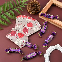 紙枕ギフトボックス  包装箱  パーティーの好意甘いキャンディーボックス  花柄  カラフル  9.9x5.5x0.1cm  完成品：8x5.5x2cm&nbsp;X-CON-J002-S-10B