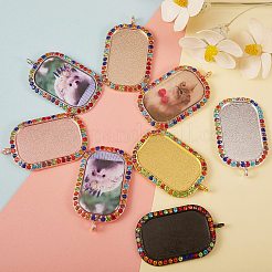 14Pcs 7 Colors Alloy Big Pendant Cabochon Settings&nbsp;ALRI-SZ0001-05