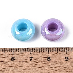 AB Plating Opaque Acrylic European Beads&nbsp;OACR-Q200-23