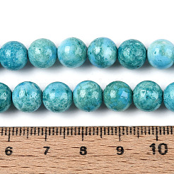 Dyed Synthetic Fossil Beads Strands&nbsp;G-T139-8mm-66F