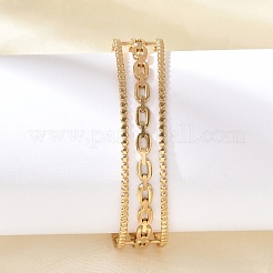 女性用304ステンレススチール中空カフバングル  18KGP本金メッキ  5/8インチ（1.45cm）  内径：2-1/4インチ（5.7cm）&nbsp;BJEW-B120-06G-02