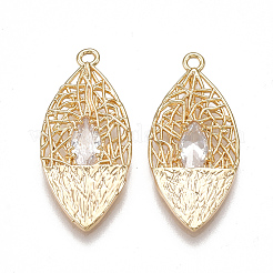 Brass Filigree Pendants&nbsp;KK-T038-434G