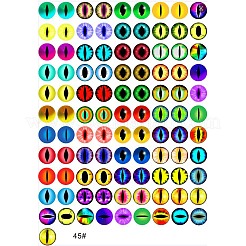 Printed Transparent Glass Cabochons&nbsp;GL-CBAA22A-14