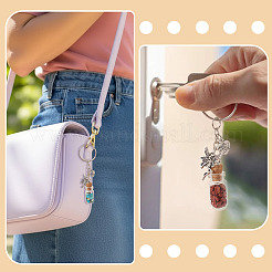 14Pcs 7 Styles Glass Wish Bottle Keychains&nbsp;KEYC-TADJ00010