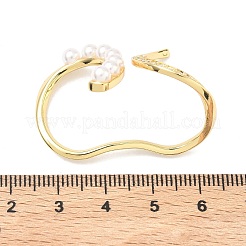 Brass Micro Pave Cubic Zirconia Cuff Open Rings&nbsp;RJEW-C158-03G