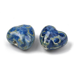 Glazed Heart Shaped Porcelain Beads&nbsp;PR-G020-01