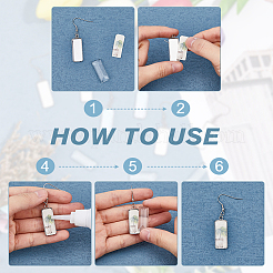 DIY Blank Rectangle Dome Earring Making Kit&nbsp;STAS-DC0015-38