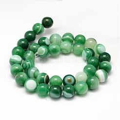 Natural Striped Agate/Banded Agate Bead Strands&nbsp;G-K155-B-8mm-08