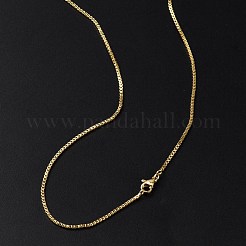 1.5mm Rack Plating Brass Box Chain Necklaces for Women Men&nbsp;MAK-L044-30G