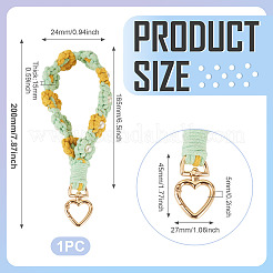 Cotton Braided Flower Pendant Decorations&nbsp;AJEW-TAC0030-032G-05