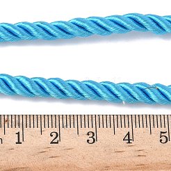5mmナイロンツイストコードネックレスの作り方  真鍮のコーンエンドと304ステンレス鋼のカニカン付き  長持ちメッキ  ラックめっき  ゴールドカラー  ディープスカイブルー  17.72~18.90インチ（45~48cm）&nbsp;FIND-G096-01G-07