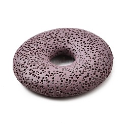 天然溶岩ロックディスクビッグペンダント  染め  ミックスカラー  48~50x10~11mm  穴：12~13mm&nbsp;G-M203-M-01