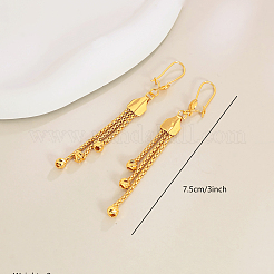 Brass Round Tassel Hoop Earrings&nbsp;SV8907