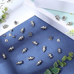 50Pcs Zinc Alloy Spikes Screwback Studs&nbsp;FIND-GF0008-53C