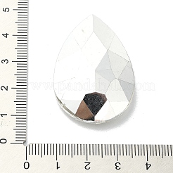 カット加工ガラスラインストーンカボション  後ろ向き  ティアドロップ  黄水仙  40x27x11mm&nbsp;GGLA-C032-09