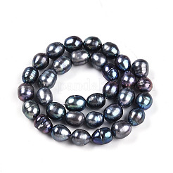 Natural Cultured Freshwater Pearl Beads Strands&nbsp;PEAR-N012-09F-01