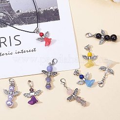 Glass/Gemstone Beads Pendants&nbsp;PALLOY-PH0013-04