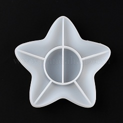 DIYスターシリコンモールド  レジン型  UVレジンDIY用  エポキシ樹脂工芸品作り  ホワイト  160x160x21mm&nbsp;DIY-K036-07