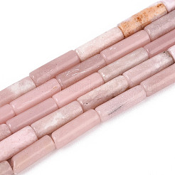 天然石ピンクオパールビーズ連売り  コラム  5~13x4mm  穴：1mm  約29~30個/連  14.96~15.16''（38~38.5センチメートル）&nbsp;G-T141-72B