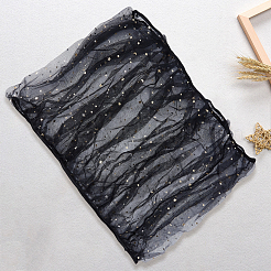 ポリエステル製の鳥かごメッシュカバー  ゴムバンド付き  星の模様  ブラック  400x1500~2200x1mm&nbsp;AJEW-GF0013-61A