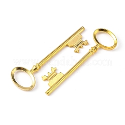 チベットスタイル合金スケルトンキー大型ペンダント  鉛フリー＆カドミウムフリー  ゴールドカラー  80x23x3mm  穴：12x18mm&nbsp;TIBEP-S105-G-RS