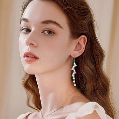 アクリル＆プラスチックペンダント60個  花  ミックスカラー  19mm  穴：2.5mm&nbsp;PALLOY-CA00040
