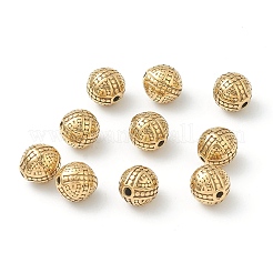 304ステンレススチールビーズ  ラウンド  ゴールドカラー  9mm  穴：2mm&nbsp;STAS-H145-02G