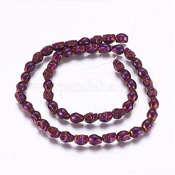 Electroplate Non-magnetic Synthetic Hematite Bead Strands&nbsp;G-P277-08