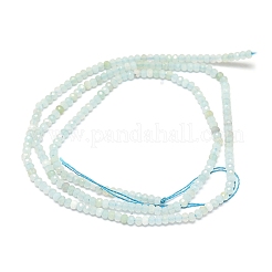 天然フラワーアマゾナイトビーズ連売り  多面カット  ロンデル  2~2.5x2mm  穴：0.5mm  約223~226個/連  14.96~15.16インチ（38~38.5cm）&nbsp;G-G106-A16-01