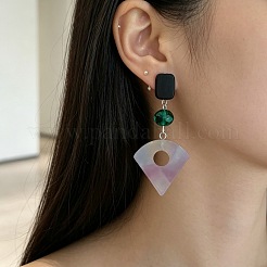 Wood & Glass Stud Earrings&nbsp;WG5AC50-01