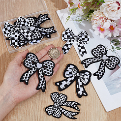 12Pcs 4 Styles Bowknot Embroidery Cloth Iron On/Sew On Patches&nbsp;PATC-PH0001-26