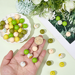 80Pcs 5 Styles Silicone Beads&nbsp;SIL-SC0003-06A